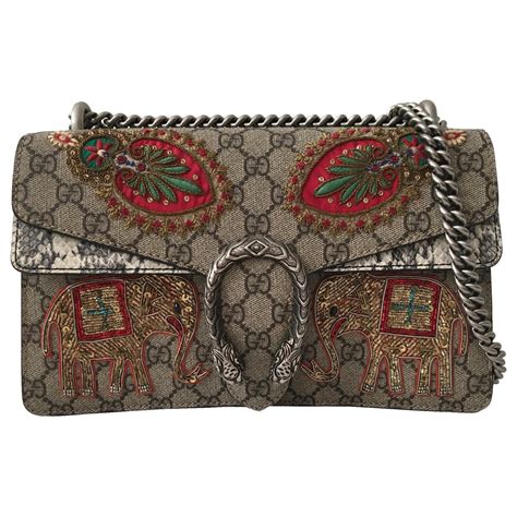 gucci dionysus elephant|GUCCI Dionysus embellished leather shoulder bag .